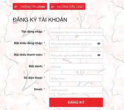 Hướng Dẫn Đăng Ký Tài Khoản Tại LIXI88 Để Nhận Thưởng Hấp Dẫn
